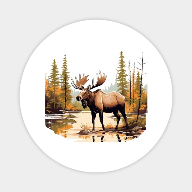 Wild Moose Magnet by zooleisurelife